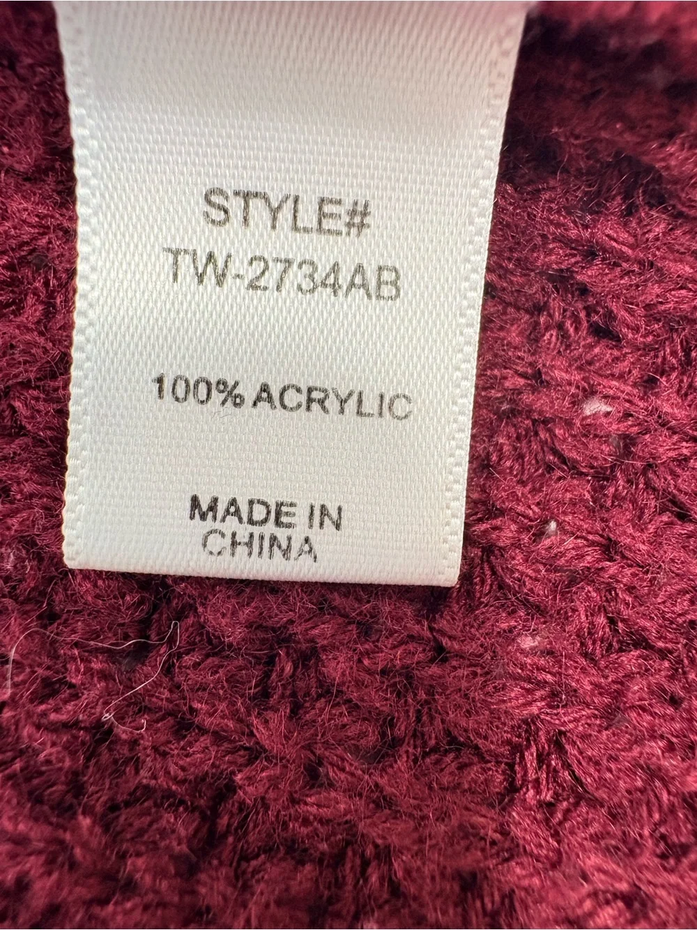 Zenana Open-Front Chunky Knit Cozy Layering Cardigan Burgundy Front Pockets SzS